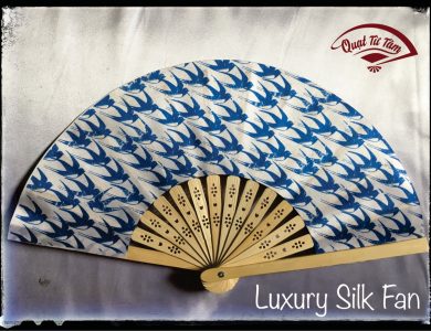 Available printing ordered on silk hand fan